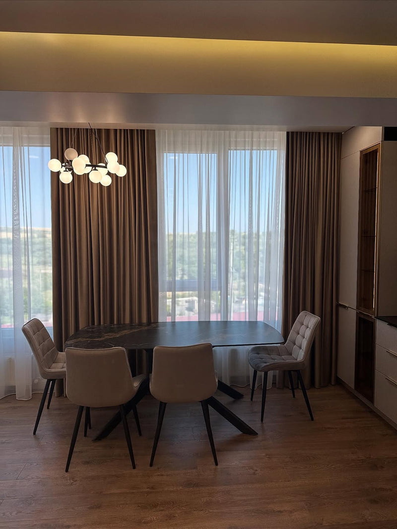 Draperii și perdele pentru salon realizate de Grand Textil – producere și instalare profesională