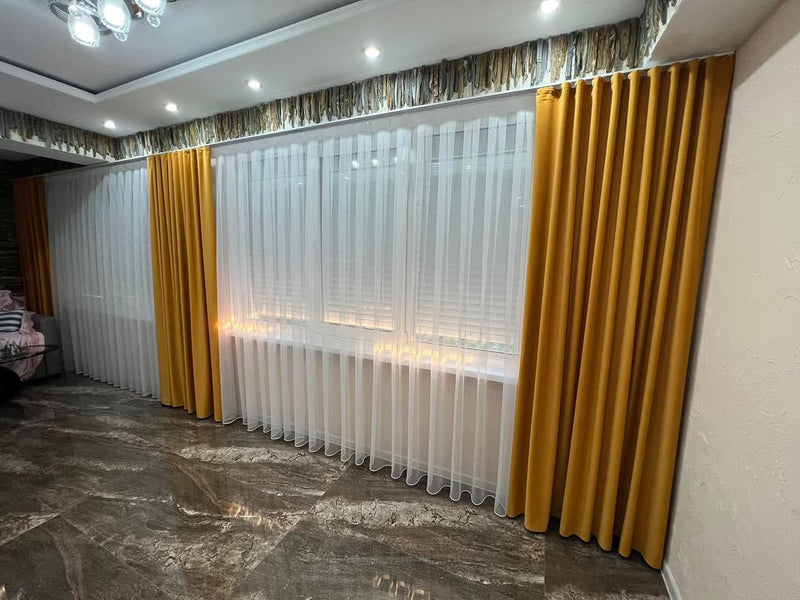 Draperii și perdele pentru salon realizate de Grand Textil – producere și instalare profesională