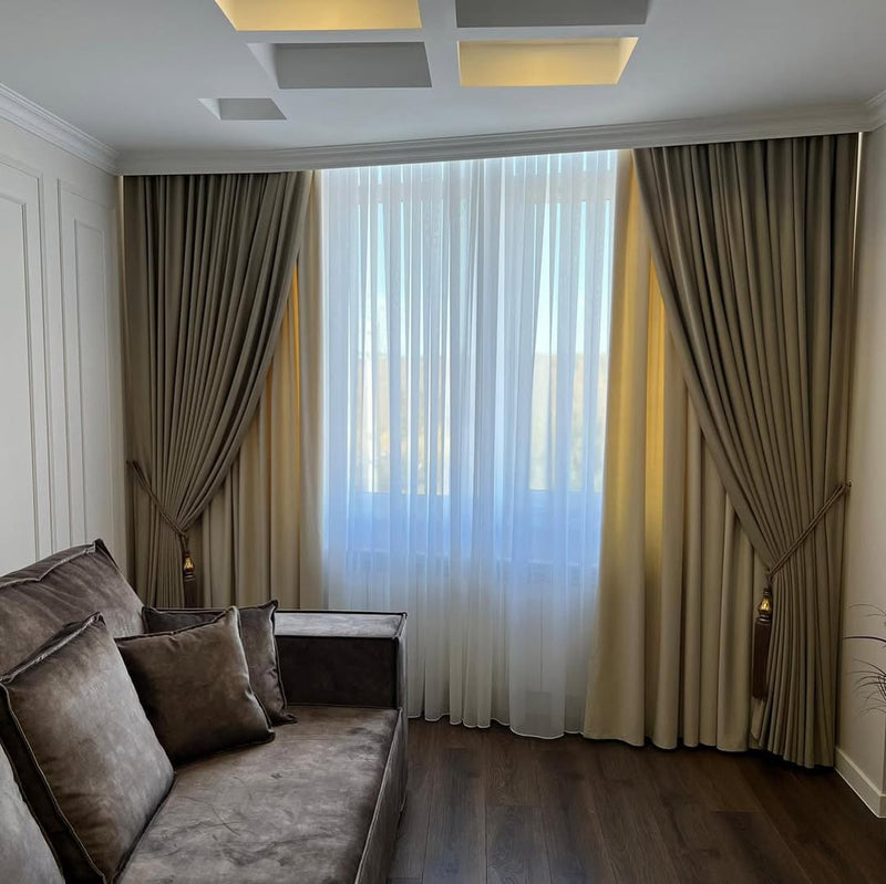 Draperii și perdele pentru salon realizate de Grand Textil – producere și instalare profesională